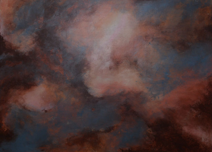 Peinture intitulée "Ciel d'hiver" par Anne B, Œuvre d'art originale