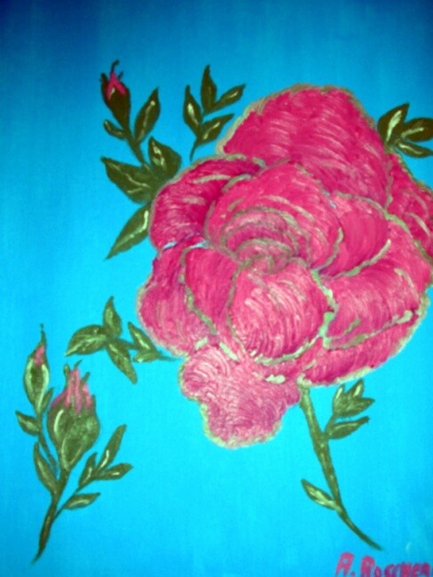 Painting titled "ROSY....." by Anne Boscherini, Original Artwork