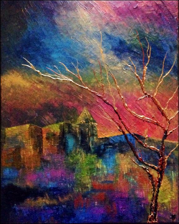 Painting titled "L'ànima dels arbres" by Anne Brigaud, Original Artwork