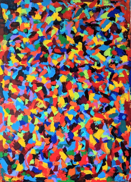 Painting titled "taches1" by Anne Cabon, Original Artwork, Acrylic