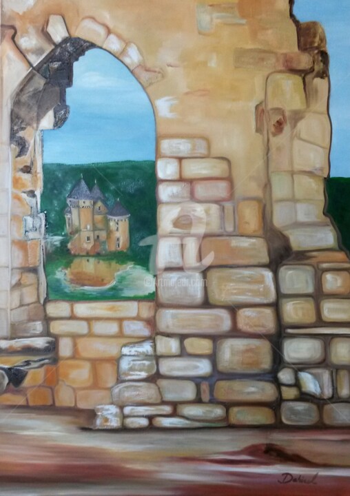 Painting titled "dordogne.jpg" by Anne Dahirel, Original Artwork, Oil