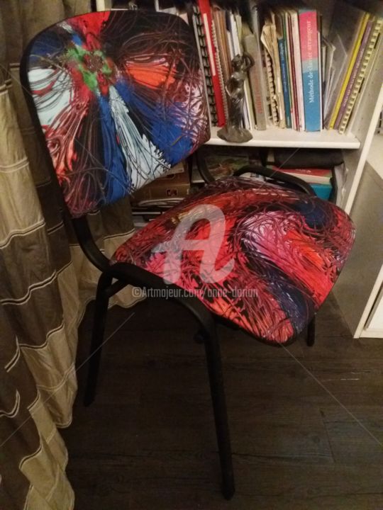 Artisanat intitulée "Chaise de bureau" par Anne D'Orion, Œuvre d'art originale, Meuble