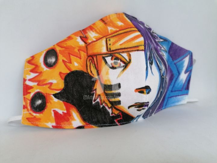 Artisanat intitulée "Masque Naruto versu…" par Anne D'Orion, Œuvre d'art originale