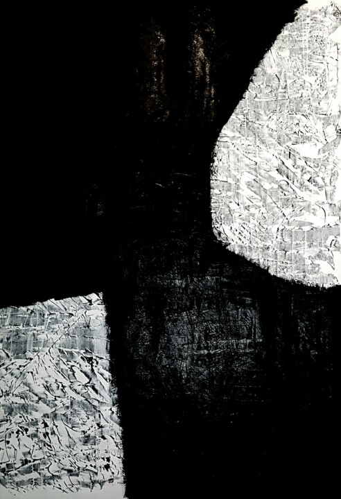 Картина под названием "LEATHER SKIN" - Anne Girault Bardaud, Подлинное произведение искусства, Акрил Установлен на Деревянна…