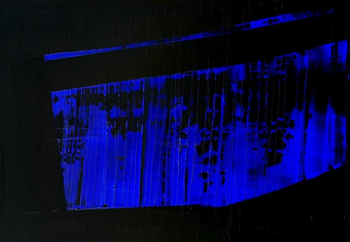 Pintura titulada "UNDER BLUE SKIN 4" por Anne Girault Bardaud, Obra de arte original, Acrílico
