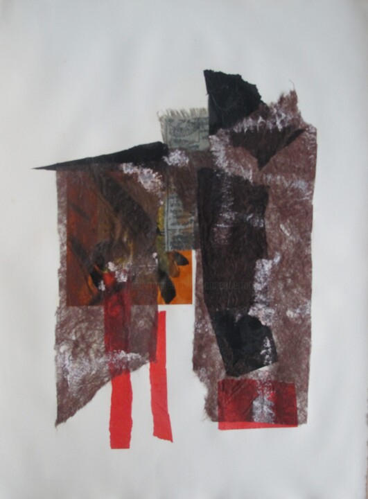 Collages titled "Tan 3925" by Anne Guerrant, Original Artwork