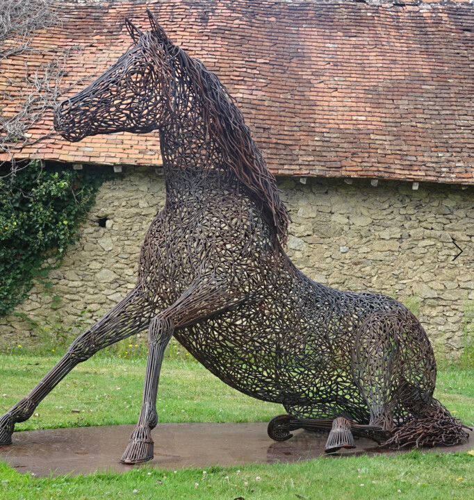 Sculpture titled "Neverending" by Anne-Joëlle Griveau (JOANN), Original Artwork, Wire