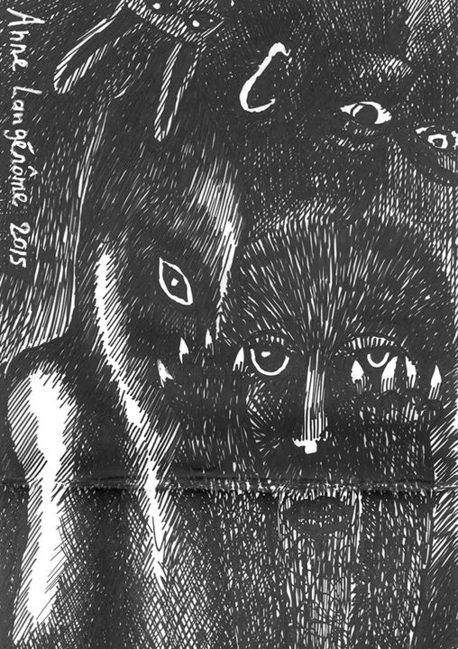 Zeichnungen mit dem Titel "bandeau détail 5" von Anne Langérôme, Original-Kunstwerk
