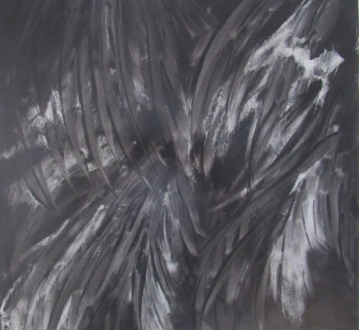 Painting titled "Plumes" by Anne Lerbs, Original Artwork, Acrylic