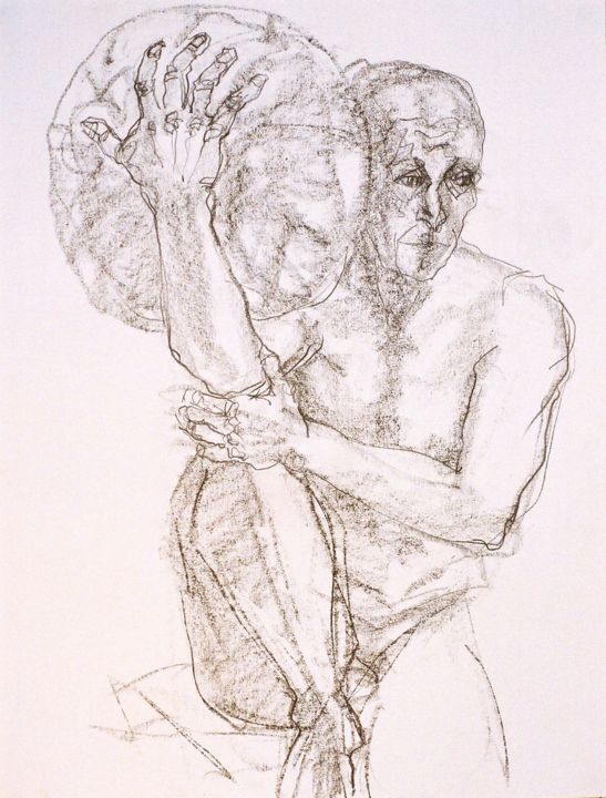 Drawing titled "Le maître du monde" by Anne Malvy, Original Artwork, Pencil