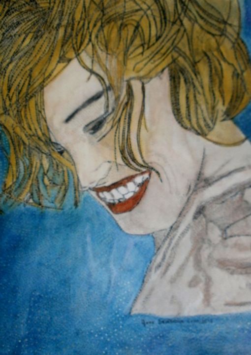 Pintura titulada "JE SUIS BLONDE ET J…" por Anne Bazabidila, Obra de arte original, Tinta