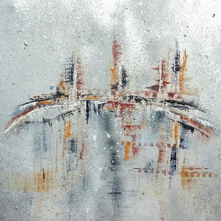 Peinture intitulée "Cristallisation" par Anne-Marie Breton, Œuvre d'art originale, Aquarelle