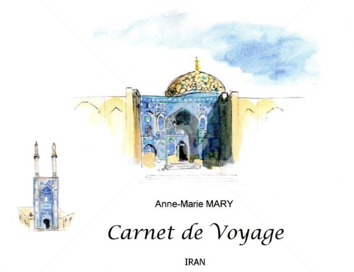 「Carnet de voyage en…」というタイトルの描画 Anne-Marie Maryによって, オリジナルのアートワーク