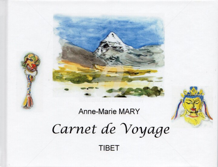 Drawing titled "carnet de voyage au…" by Anne-Marie Mary, Original Artwork, Watercolor