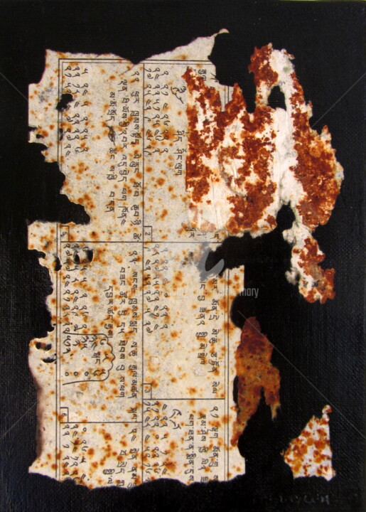 Collages titled "MT 65" by Anne-Marie Mary, Original Artwork, Collages Mounted on Wood Stretcher frame