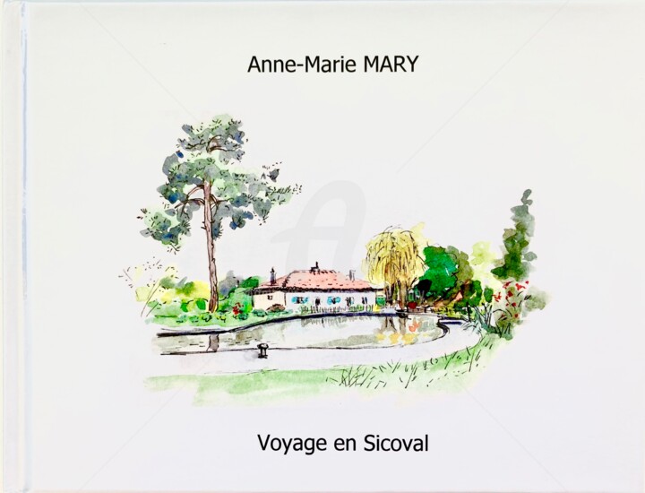 Drawing titled "Croquis aquarelles…" by Anne-Marie Mary, Original Artwork, Watercolor