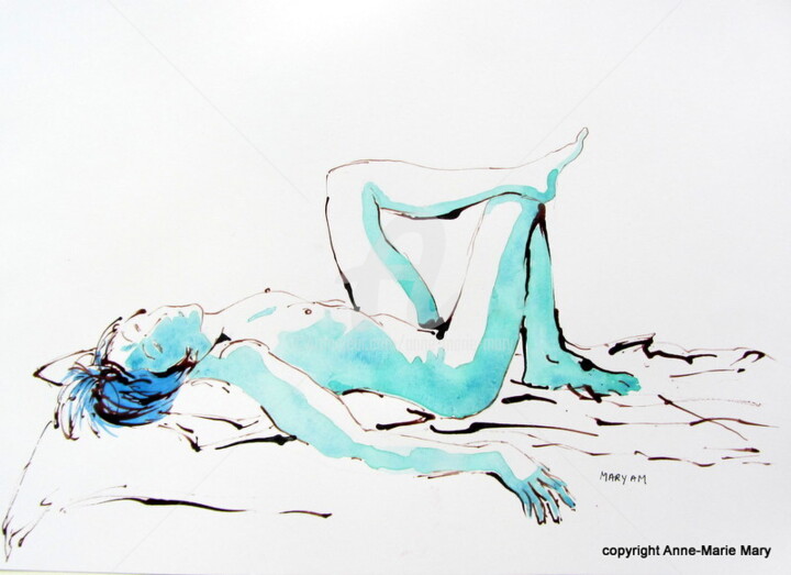 Drawing titled "croquis veronik (3)…" by Anne-Marie Mary, Original Artwork, Other