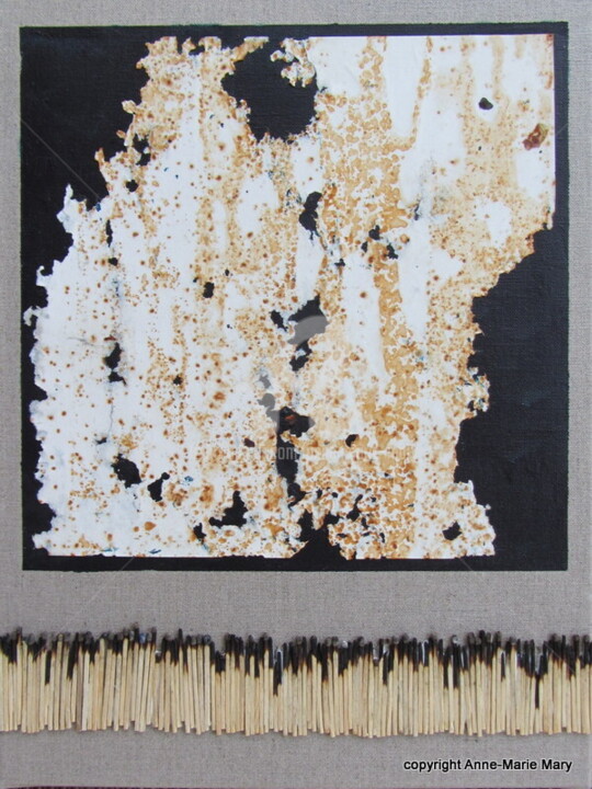 Collages getiteld "MT n°55" door Anne-Marie Mary, Origineel Kunstwerk, Collages