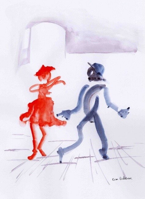 Drawing titled "dancing" by Anne Marie Mazzocchi, Original Artwork