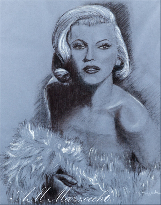 Peinture intitulée "l1002267-marilyn-3.…" par Anne Marie Mazzocchi, Œuvre d'art originale