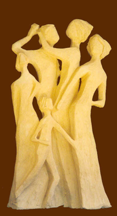 雕塑 标题为“familias.” 由Anne Marie Mermet, 原创艺术品, 兵马俑