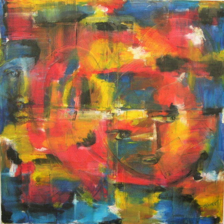 Painting titled "Berbère" by Anne Marie Mermet, Original Artwork, Oil