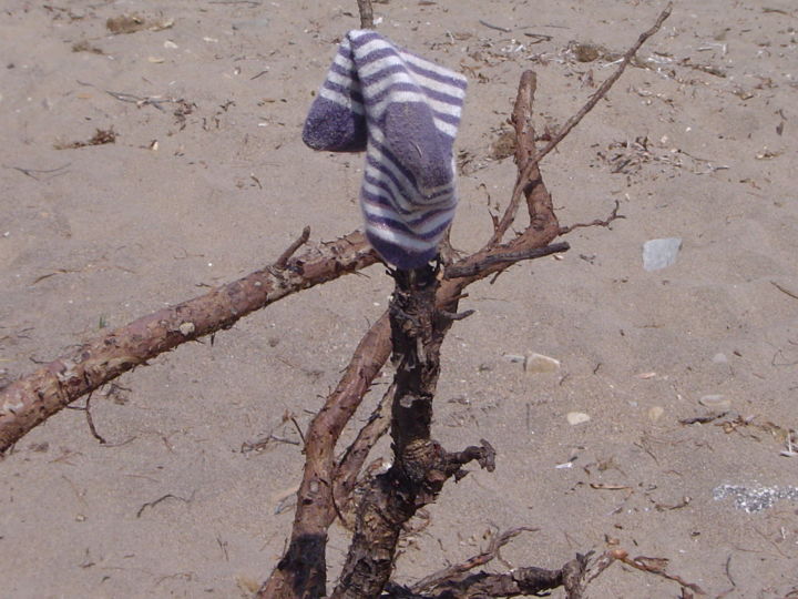 Photography titled "oubli sur la plage" by Anne Marie Mermet, Original Artwork, Digital Photography