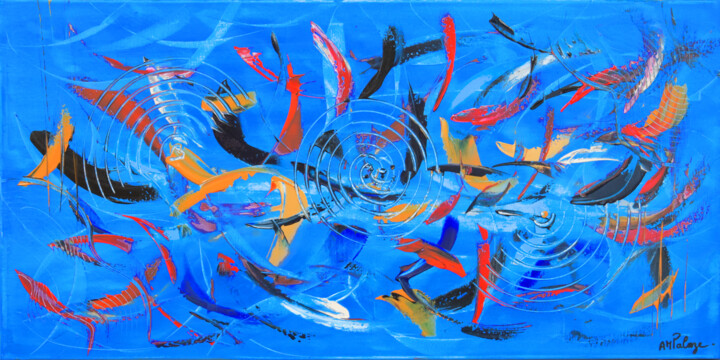 Peinture intitulée "Aquarium" par Anne Marie Palaze, Œuvre d'art originale, Acrylique