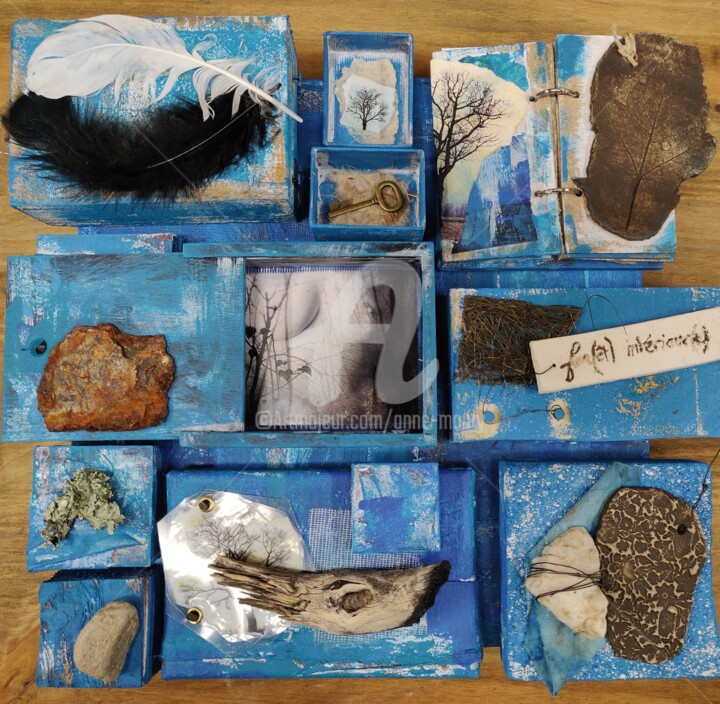 Collages titled "For(êt) intérieur(e…" by Anne Maury, Original Artwork, Collages