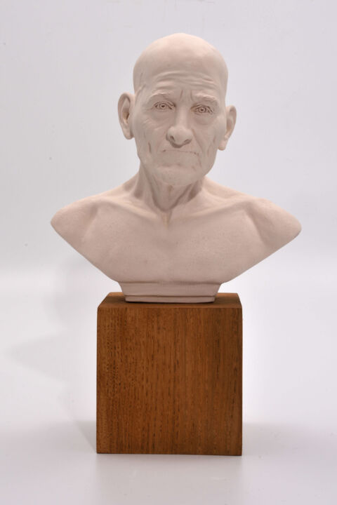 Sculpture titled "Célestin" by Anne Noël, Original Artwork, Terra cotta