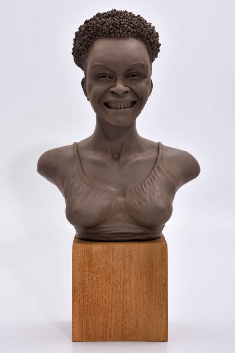 Sculptuur getiteld "Maïa" door Anne Noël, Origineel Kunstwerk, Terra cotta