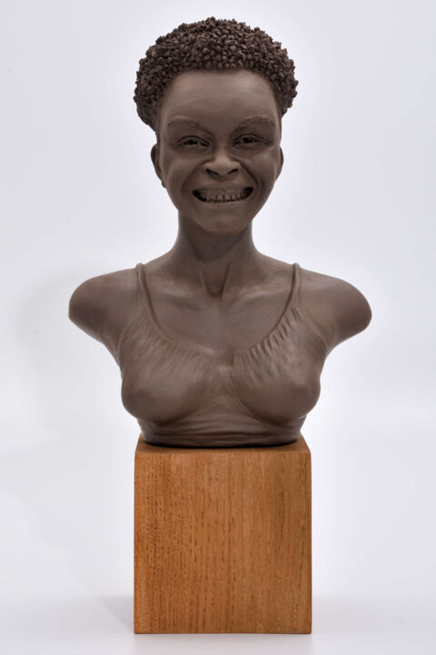 Sculpture titled "Maïa" by Anne Noël, Original Artwork, Terra cotta