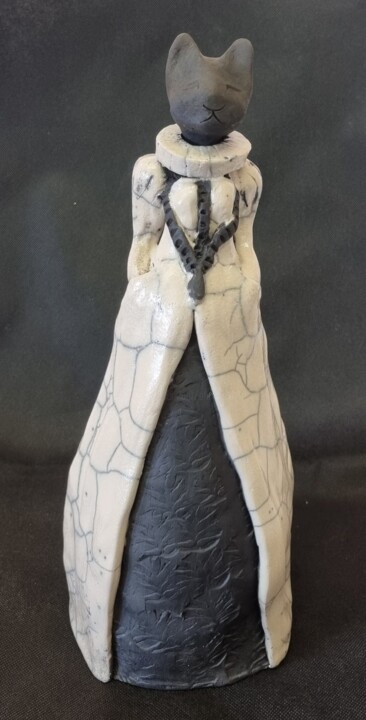 雕塑 标题为“chat Clara” 由Anne Platbroot, 原创艺术品, 陶瓷