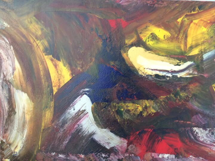 Pintura titulada "La Cascade féérique" por Anne Raimbert, Obra de arte original, Acrílico Montado en Bastidor de camilla de…