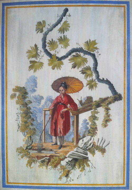 Painting titled "Chinoiserie, d'aprè…" by Anne Reymond, Original Artwork