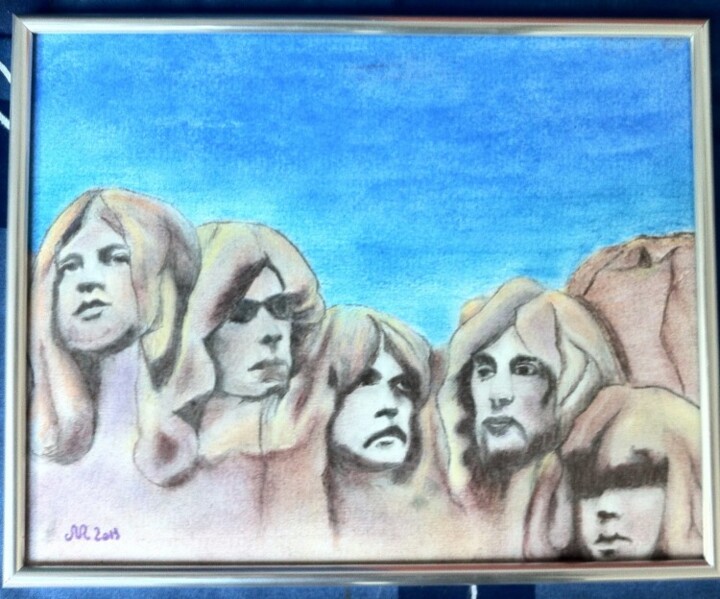 Peinture intitulée "Deep Purple 1970" par Anne Rosé De Bandol, Œuvre d'art originale