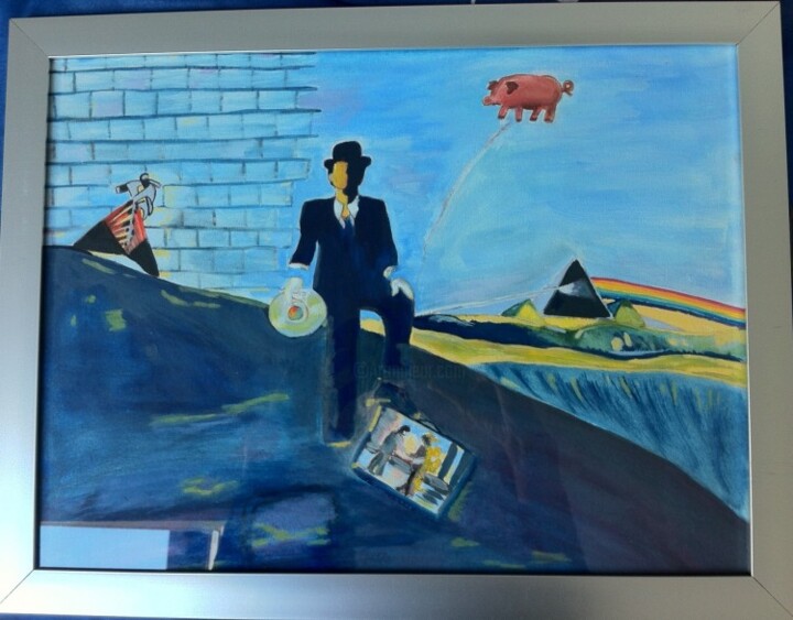 Painting titled "Pink Floyd 1974" by Anne Rosé De Bandol, Original Artwork