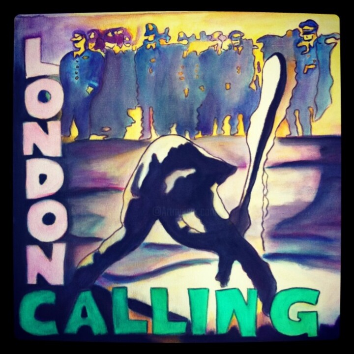 Painting titled "The Clash 1980" by Anne Rosé De Bandol, Original Artwork