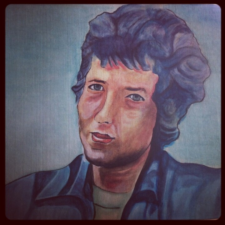 Pintura intitulada "Bob Dylan 1965" por Anne Rosé De Bandol, Obras de arte originais