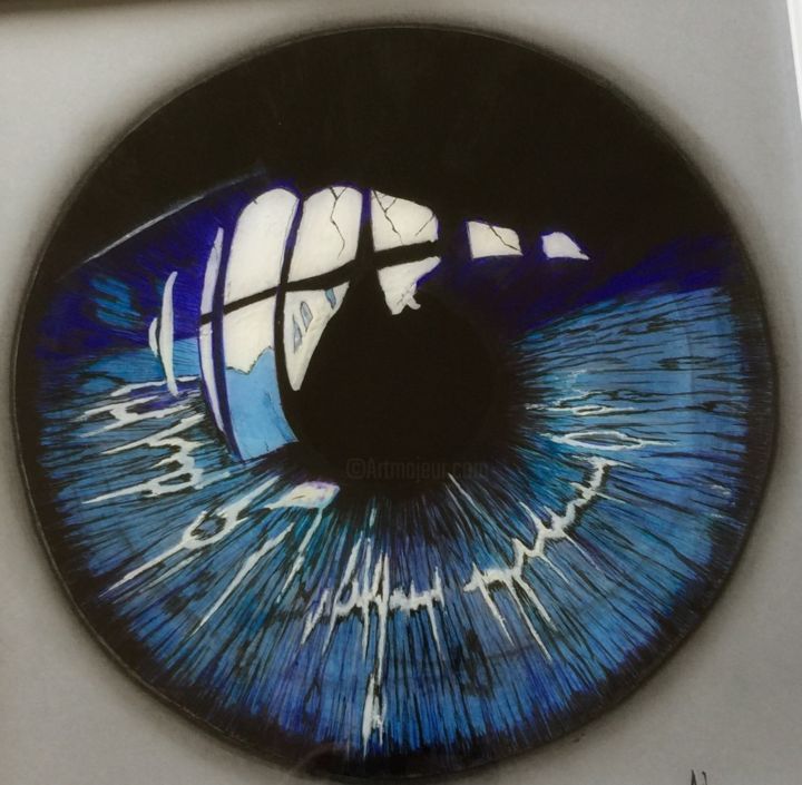 Blue Peinture par Atelier Bohème Peinture | Artmajeur