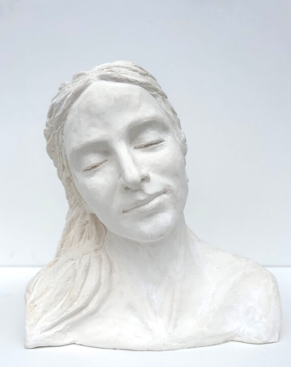 Skulptur mit dem Titel "Sérénité" von Anne Thierrée, Original-Kunstwerk, Gips