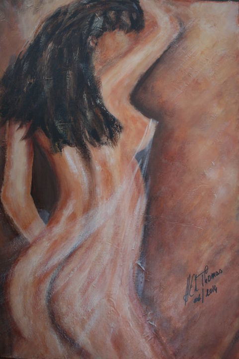 Peinture intitulée "Elégance et féminité" par Anne Christine Thomas, Œuvre d'art originale, Acrylique