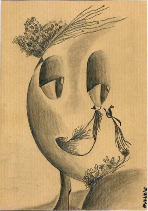 Drawing titled "la-nature-fait-l-ho…" by Anne Uriot, Original Artwork, Other