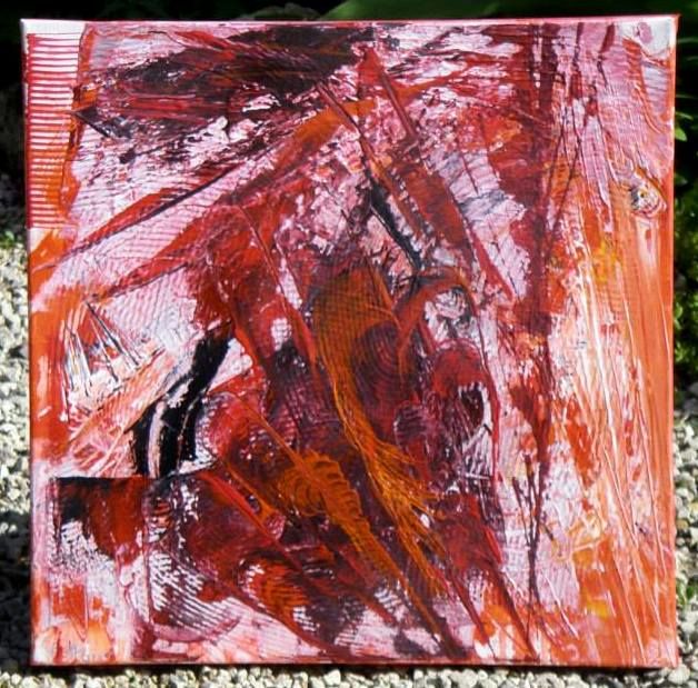 Painting titled "Violence" by Anne Abier, Original Artwork, Acrylic