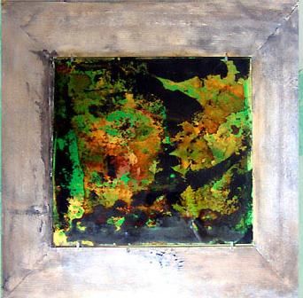 Peinture intitulée "Marée noire et verte" par Bataille Anne, Œuvre d'art originale