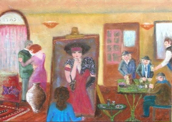 Peinture intitulée "CAFE" par Annebos, Œuvre d'art originale
