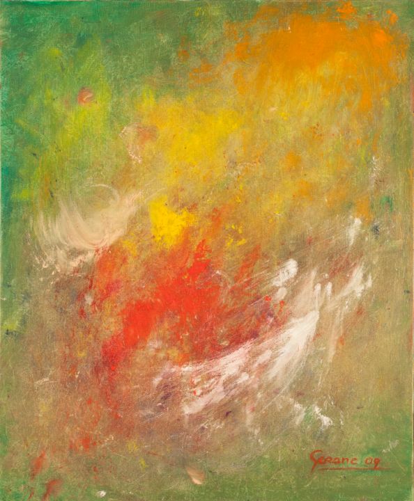 Картина под названием "L'APPEL" - Gérane, Подлинное произведение искусства, Масло