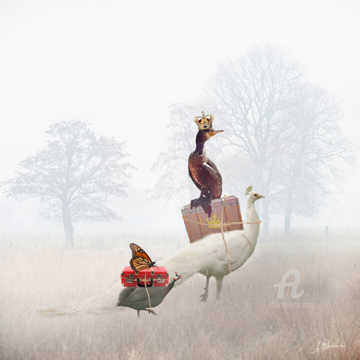 Arte digital titulada "De evacuatie van de…" por Anneke Bloema, Obra de arte original, Foto-montaje