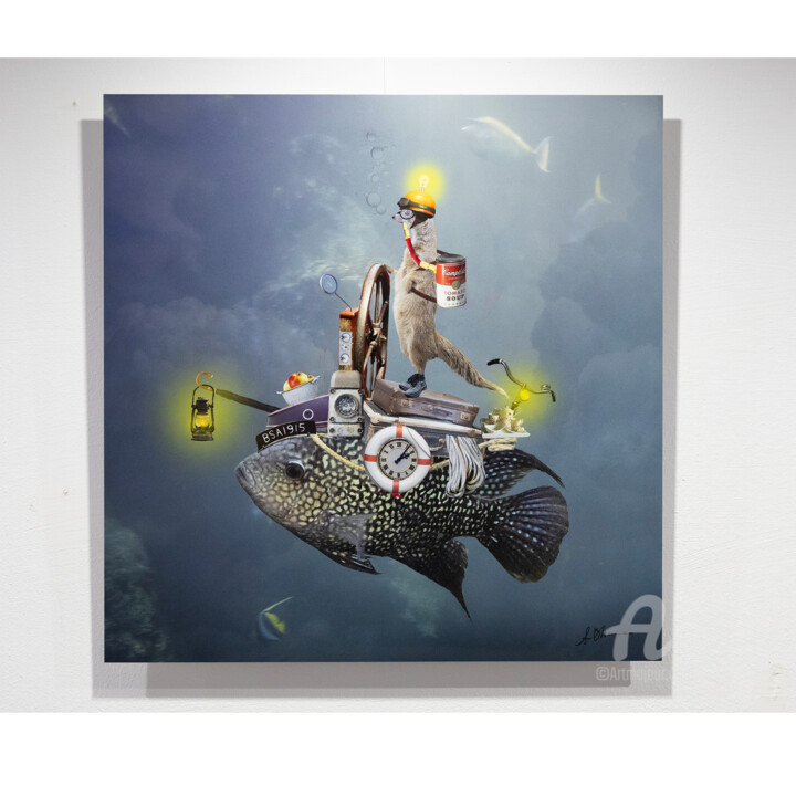 Digitale Kunst mit dem Titel "Ricky and the Clutt…" von Anneke Bloema, Original-Kunstwerk, Digitale Collage Auf Aluminium mo…