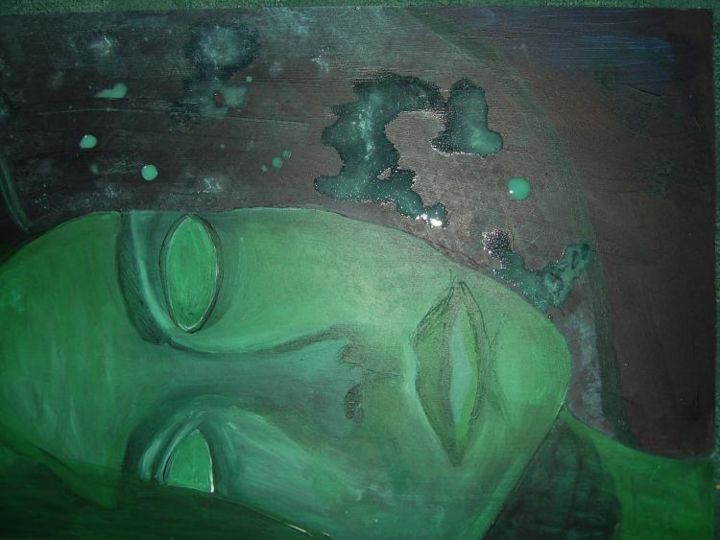 Peinture intitulée "Quenn" par Anne Lindner, Œuvre d'art originale,